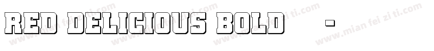 Red Delicious Bold 普通字体转换